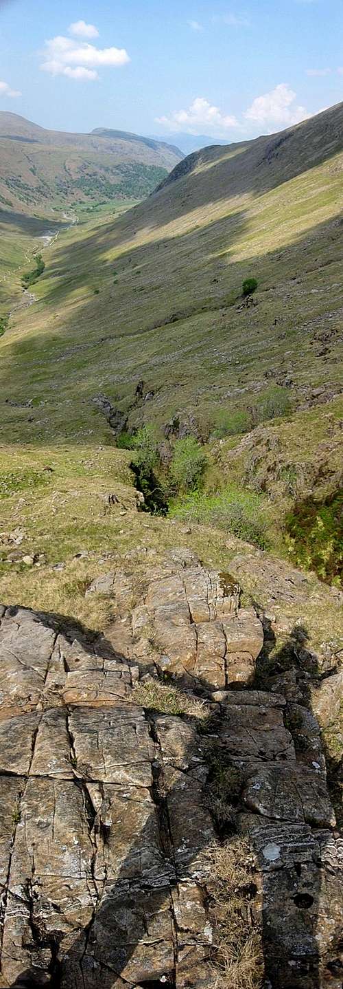 Looking down the Grains Gill valley