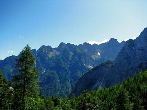 Summits of Julian Alps with Skrlatica and Spik