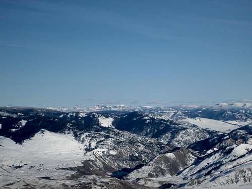 Pilot Peak and the Absaroka range seen from high on the North Flank of Electric Peak