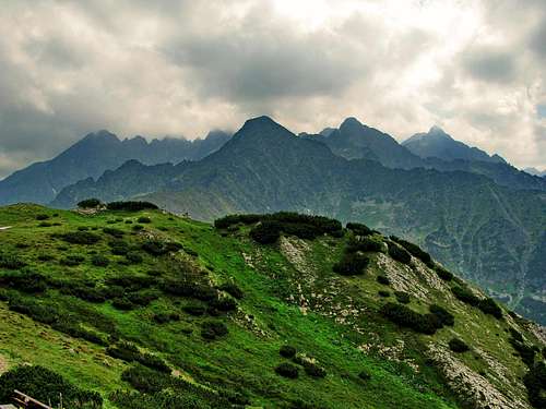 From Siroke Sedlo is very nice view to High Tatras