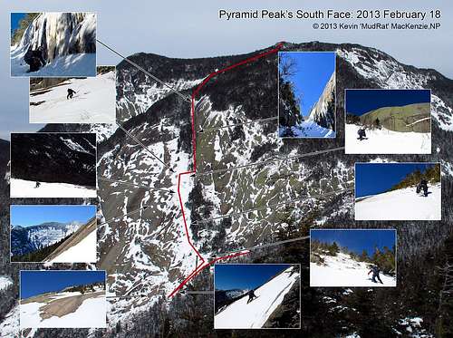 Pyramid Peak South Face and Bushwhack 2013 February 18