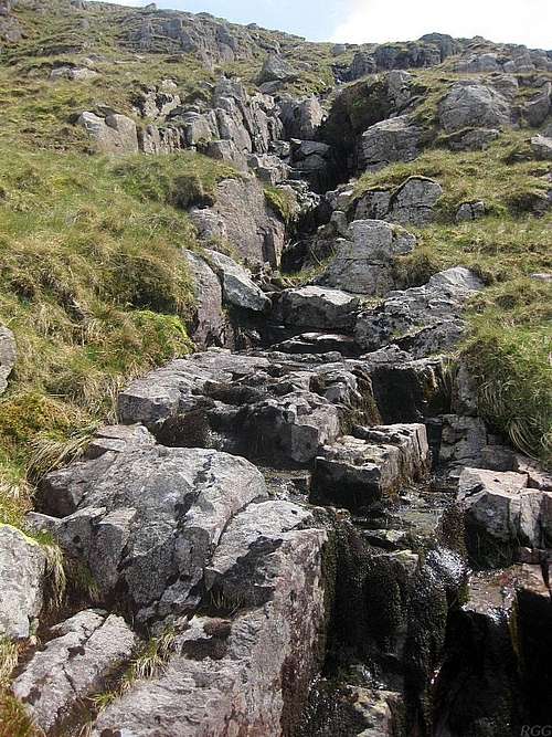 Above the last canyon in the Grains Gill