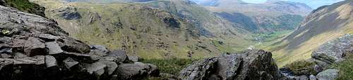 Panoramic view of the Grains Gill valley