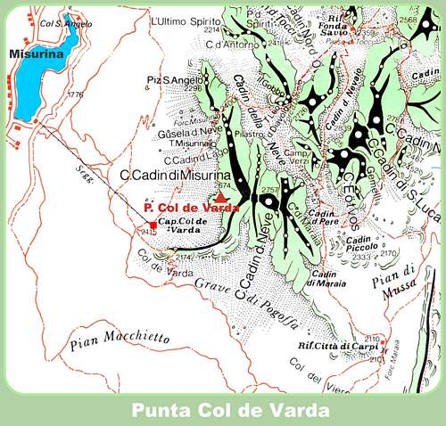 Punta Col De Varda map