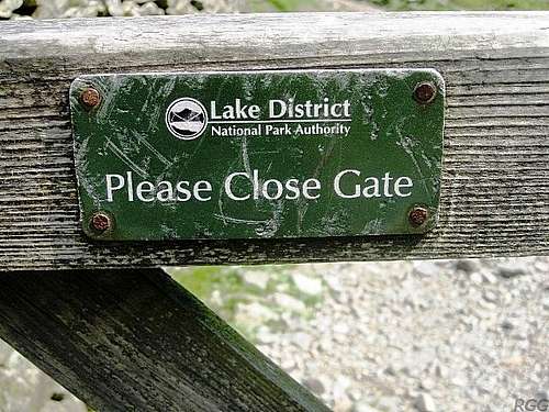 A common sign along the lower trails in The Lake District