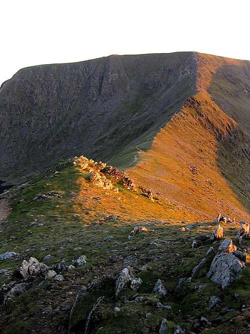 Looking across Swirral Edge from Catstycam to Helvellyn