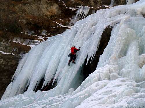 Icefall climbs in the  Alps