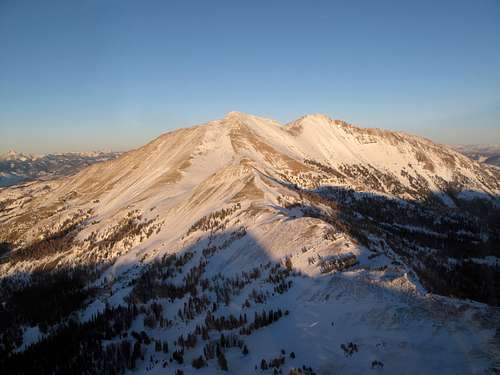 The west side of Electric Peak, seen from the air