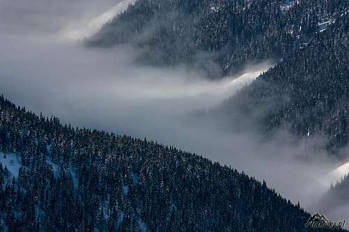 Morning mist above Ticha valley