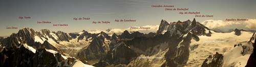 Panorama Aig. Verte - Grandes Jorasses - Rochefort Ridge