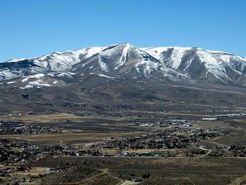 View west to Peavine Peak 8,266'