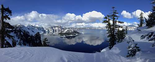 Crater Lake with Clouds