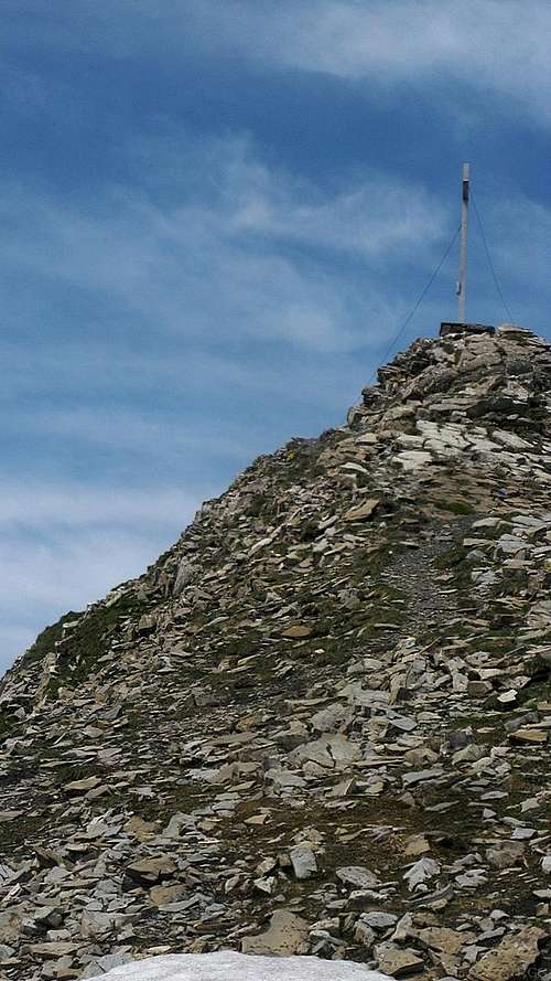 The final meters to the Schwarzhorn summit