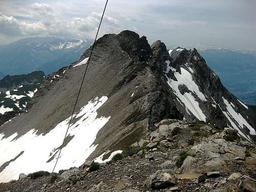 View over the west ridge from Schwarzhorn