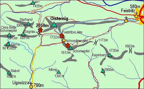 A self-made map of Ojstrnik...