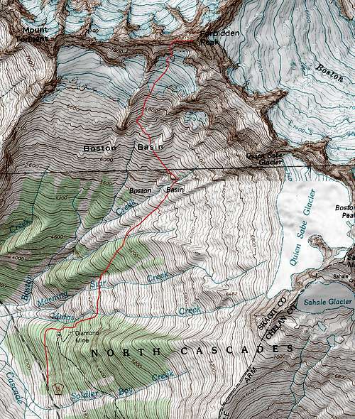 Forbidden Peak Topographic Map