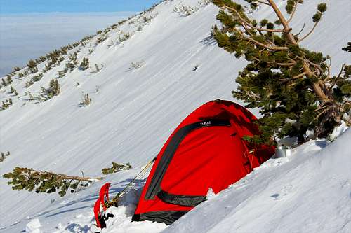 Camping on Casaval Ridge, Mt Shasta