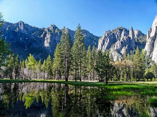 Cathedral Spires from the Merced River