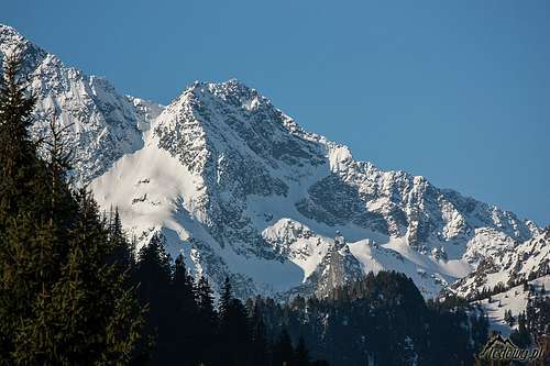 Cubryna peak from Lysa Polana