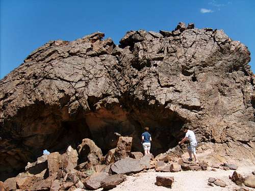 Hikers Explore the Indian Pass Arches