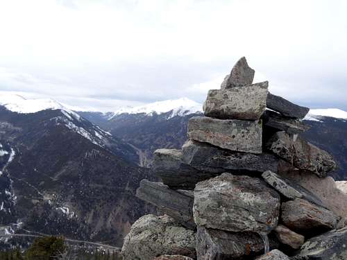 At the summit of Alpine Peak