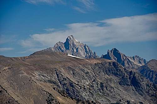 Grand Teton seen from the summit of Rendezvous Mountain