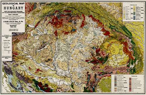 Geological map of the Carpathians