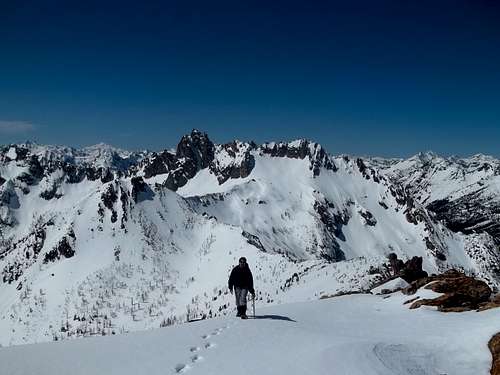 Greg hiking the ridge