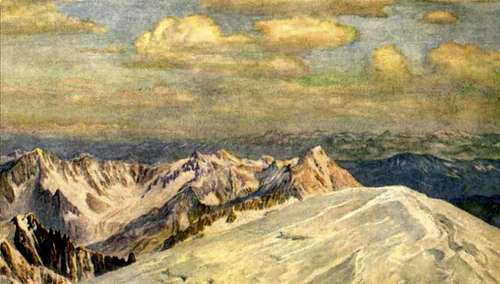 Summit of Mont Blanc by Coppier, 1924.