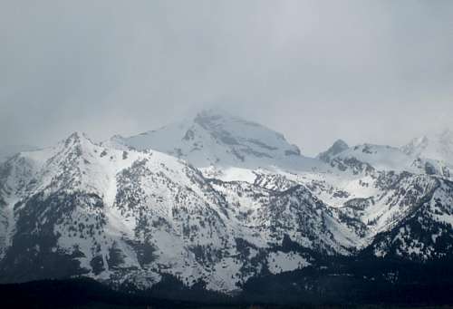 Buck Mountain seen from the east, Teton Range, Wyoming