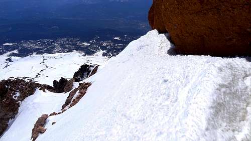 Snowy slope on Casaval Ridge, Mt Shasta