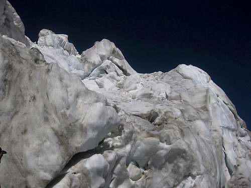 Icefall on the Mutmalspitze north face