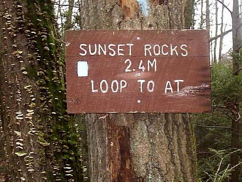 Sign at the trailhead for...