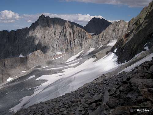 The Thumb and Middle Palisade Glacier