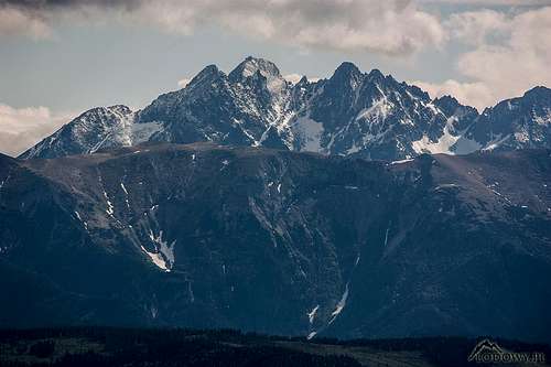 High Tatras from Trzy Korony summit