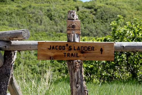 Jacob's Ladder Trailhead Sign