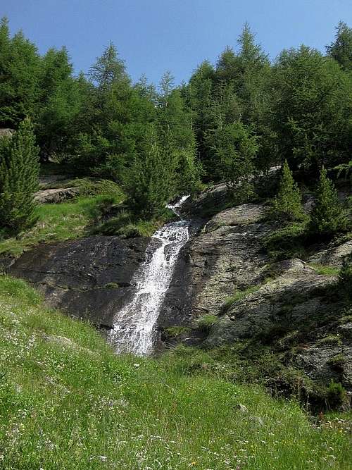 A mountain stream running down the northern slopes of the Windachtal