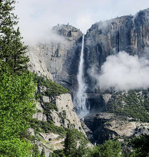 Yosemite Falls in the Mist