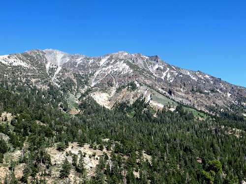 Highland Peak and Point 10824 seen from below the PCT above Noble Canyon