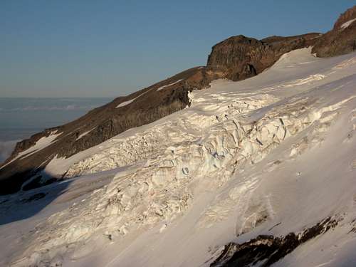 The Ladd and Coe Glaciers; Mt. Hood