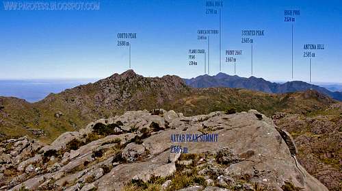 Informative view to Morro da Antena (on the right)