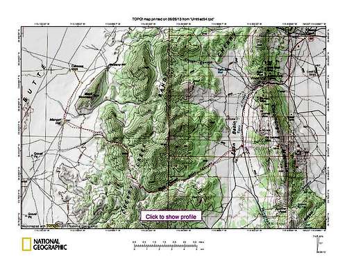 Butte Mountain (NV) map
