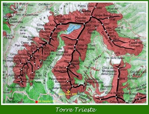 Torre Trieste map