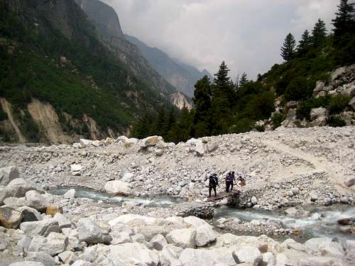 Ravi crossing the bridge