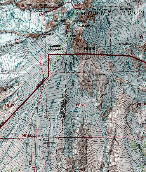 Leuthold Couloir Topographic Map