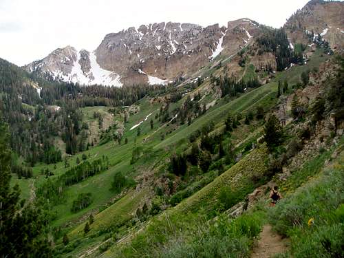 Entering the valley with Deseret Peak looming above