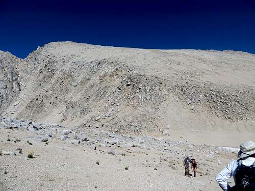 View of Mono Pass Peak while ascending Mount Starr
