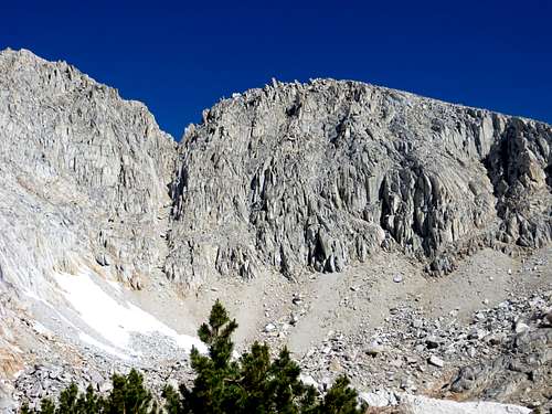 Zoom shot of Mono Pass Peak