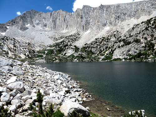Ruby Peak (left) above Ruby Lake.
