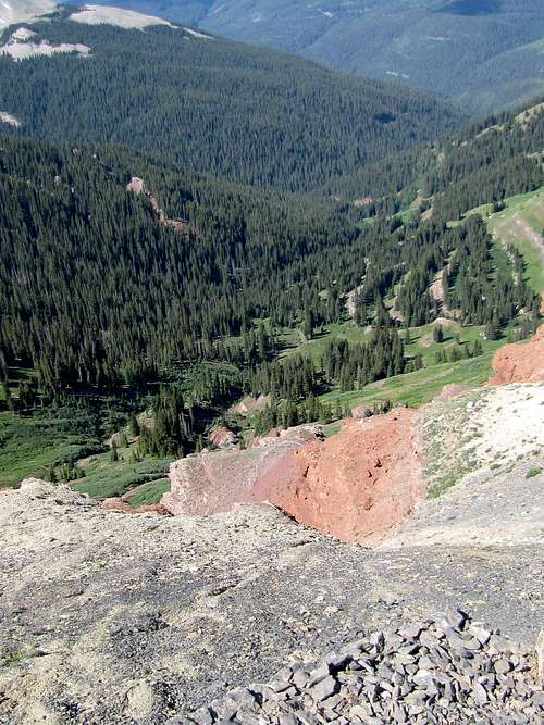 Cliffs below the summit of Jura Knob
